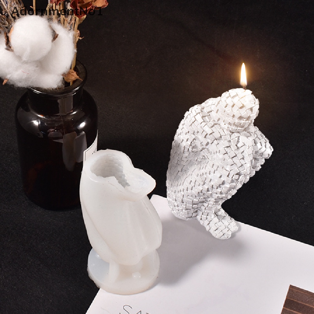 [AdornmentNo1] Mosaic Meditator Ornaments Silicone Candle Mold Candle Epoxy Resin Soap Mould [new]