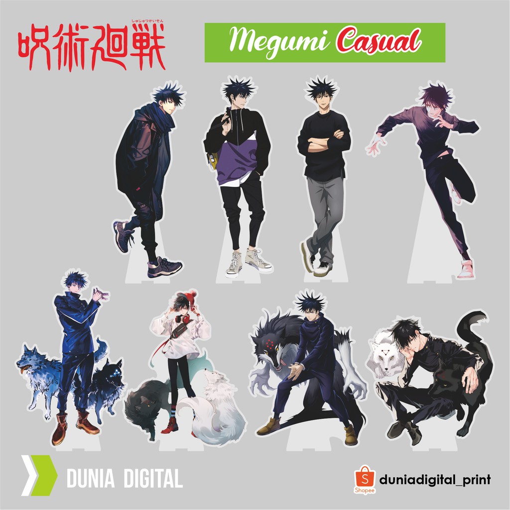 Jujutsu Kaisen Megumi Fushiguro Casual Pack Standee Akrilik