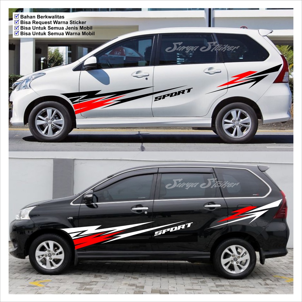 CUTTING STICKER MOBIL AVANZA VARIASI MOBIL
