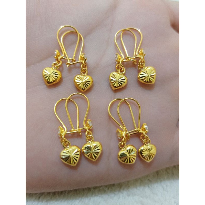 ANTING LOVE DEWASA PERAK LAPIS MAS 24K