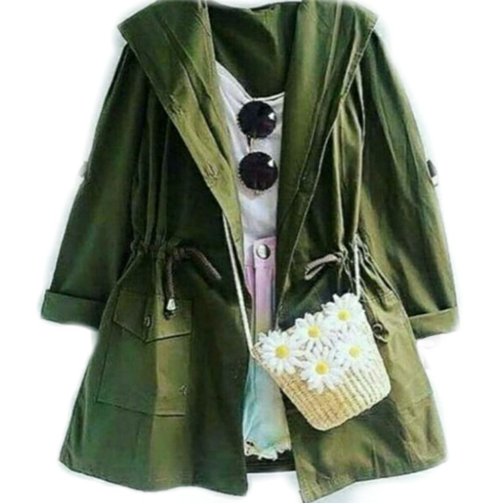 JAKET PARKA WANITA, - PAKAIAN KOREAN STYLE