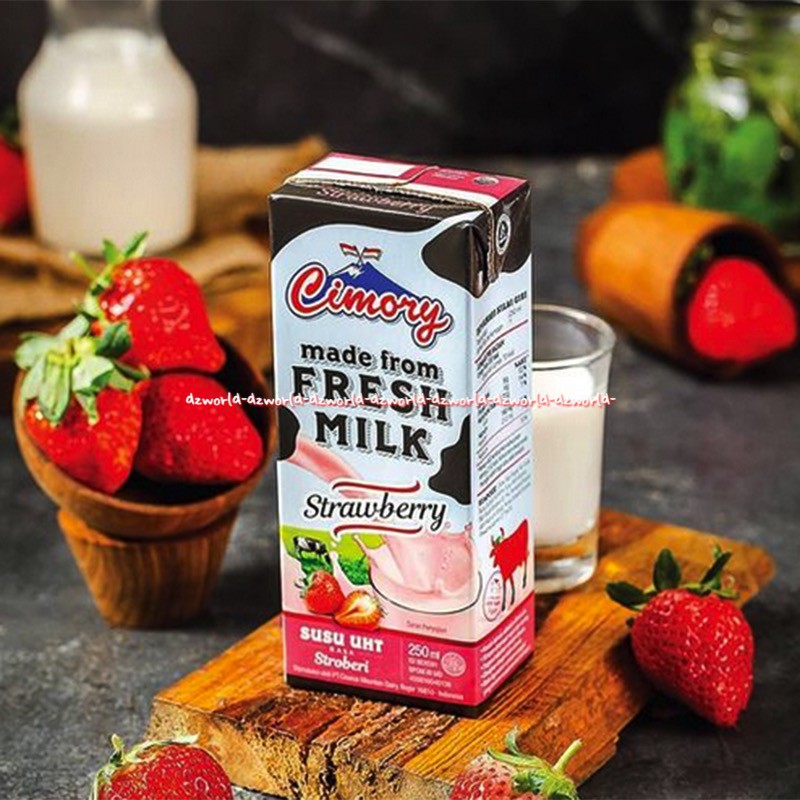 Cimory Made From Fresh Milk 250ml Full Cream Strawberry Blueberry Susu UHT Cimori