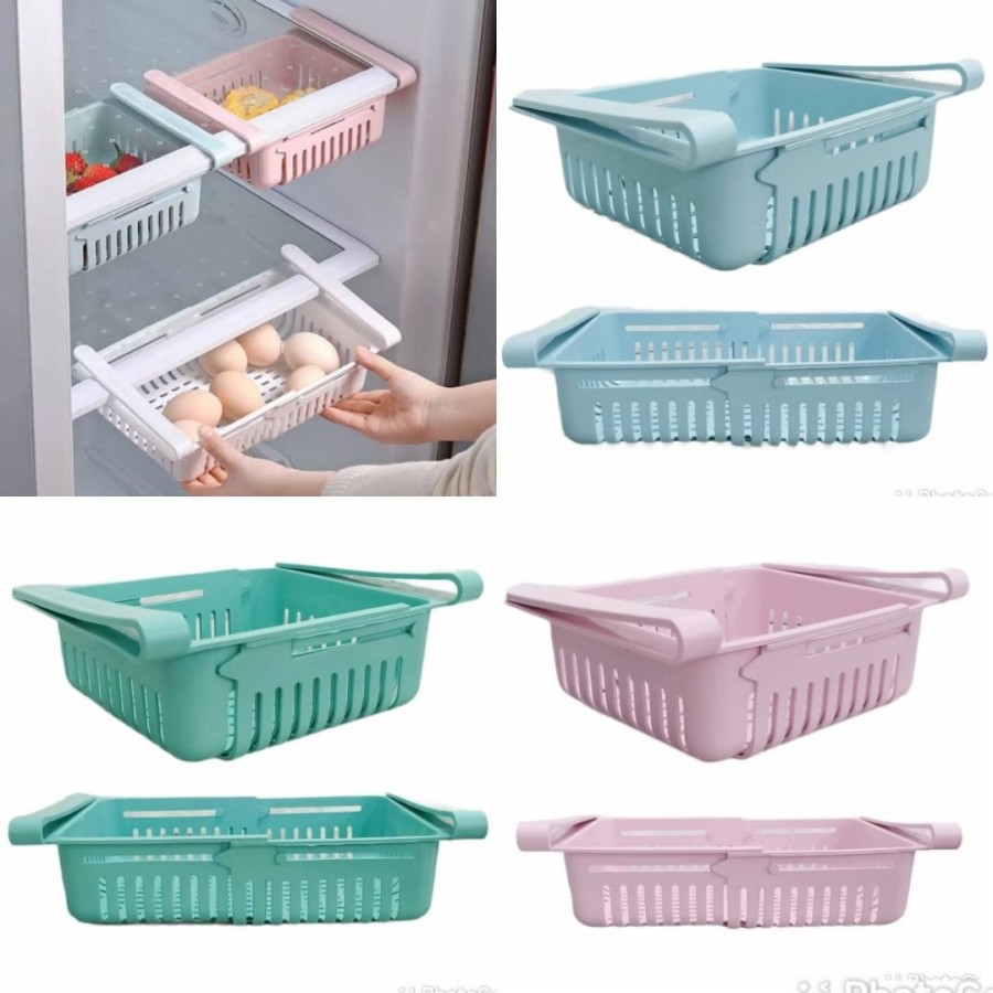 Rak Kulkas Multifungis Storage Box Kulkas Organizer tempat serbaguna