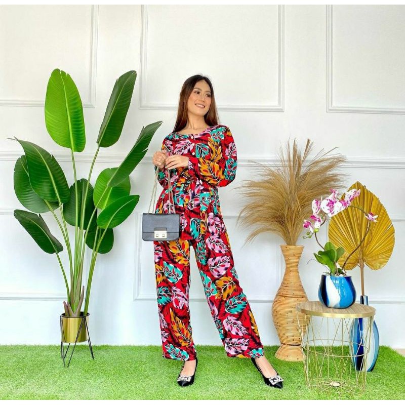 PIYAMA MUSLIM LENGAN PANJANG / PIYAMA KEKINIAN / PIYAMA LENGAN PANJANG KENCANA UNGU