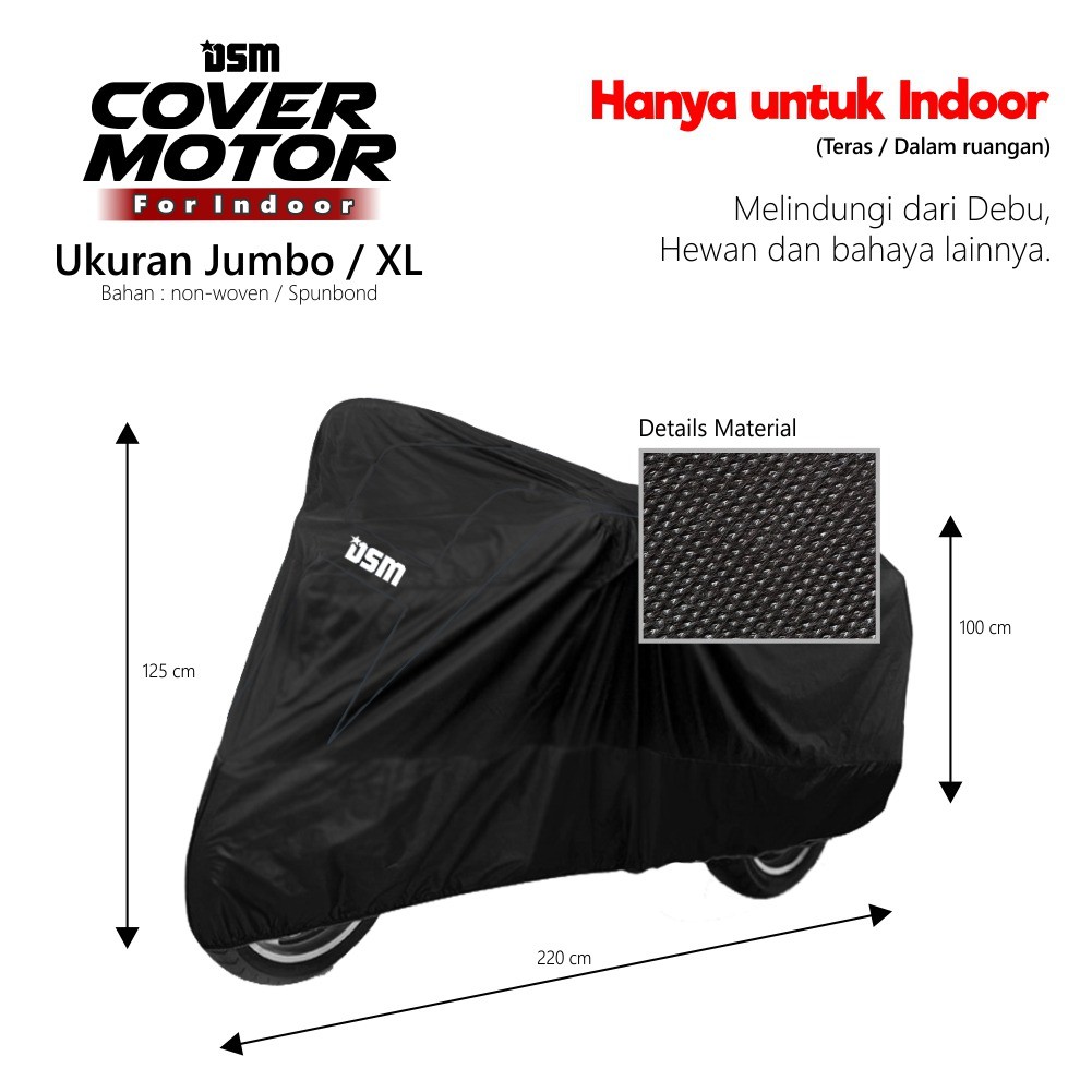 Cover Motor Indoor - Non Waterproof Ukuran XL / Cover Nmax Aerox Lexi PCX ADV Ninja CBR R15 RXKing