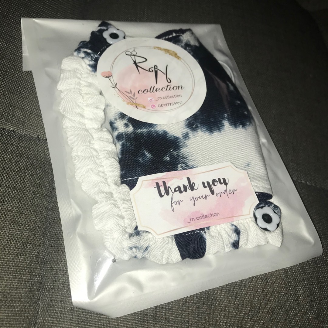 Masker Hijab Tie Dye & Sudah Termasuk Tali Hijab ( Cod )