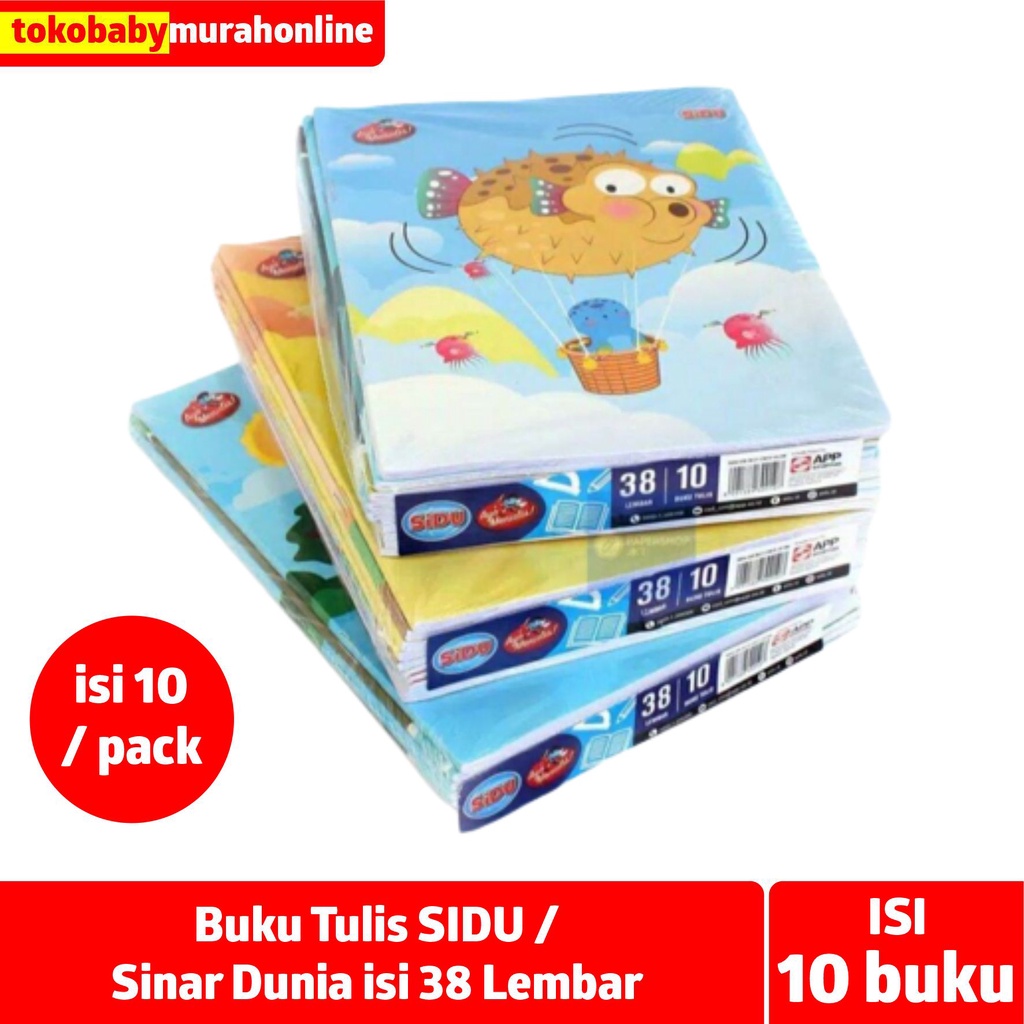 BUKU TULIS SIDU 38 LEMBAR PACK ISI 10PCS / BUKU TULIS SIDU ISI 38