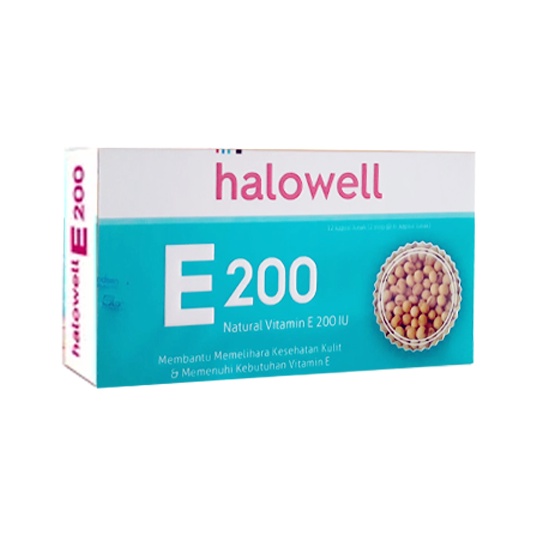 HALOWELL E200 E 200 NATURAL VITAMIN E 200 IU E 200IU PER STRIP ISI 6 KAPSUL