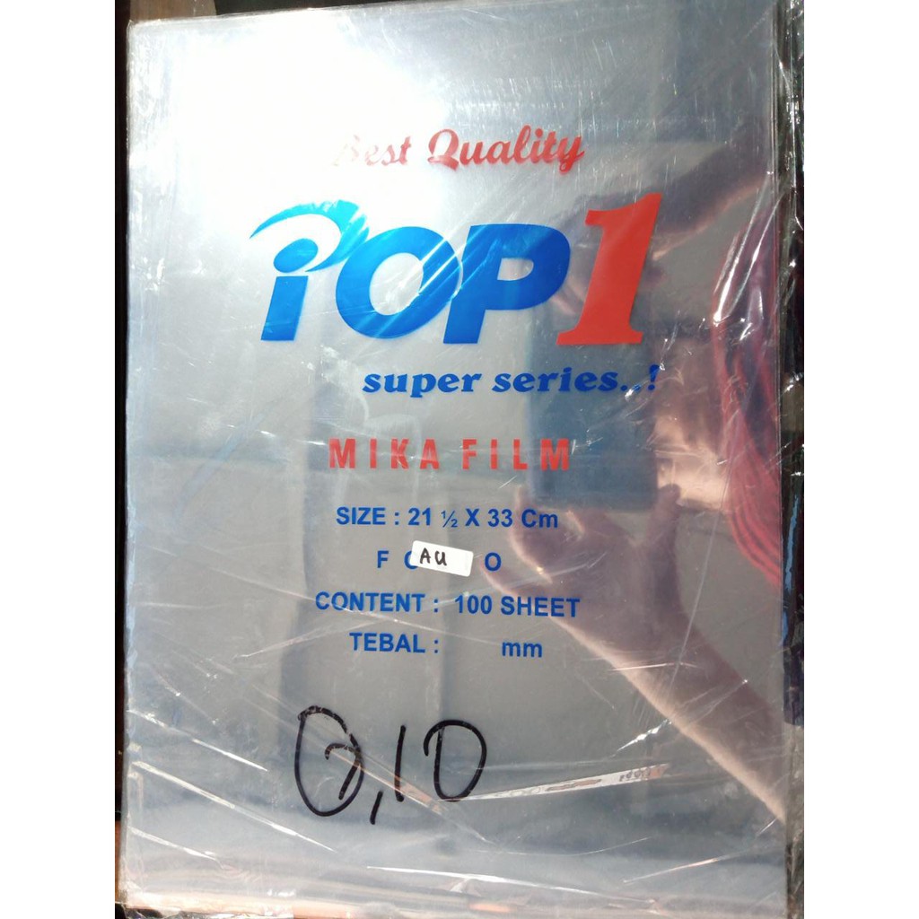 

(1Pack) Plastik Mika jilid A4 tebal 0.10 cover POP One Pop 1 jilid buku