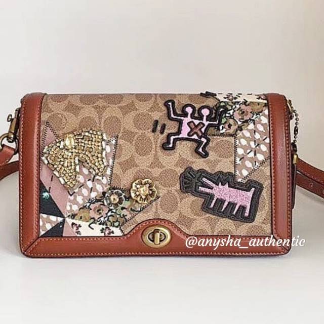 New Coach Clutch Crossbody Keith Haring
