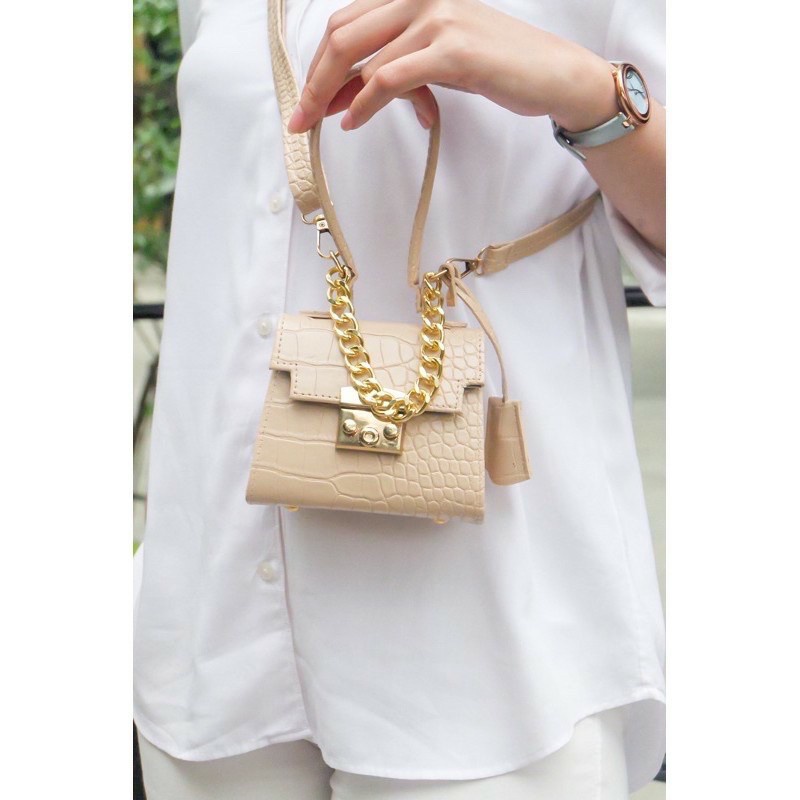 ( SIZE S ) TAS SELEMPANG WANITA - MICRO CROCO MINI - TAS MOON YOUNG - TAS ANDIN - Slingbag 6720 HITS