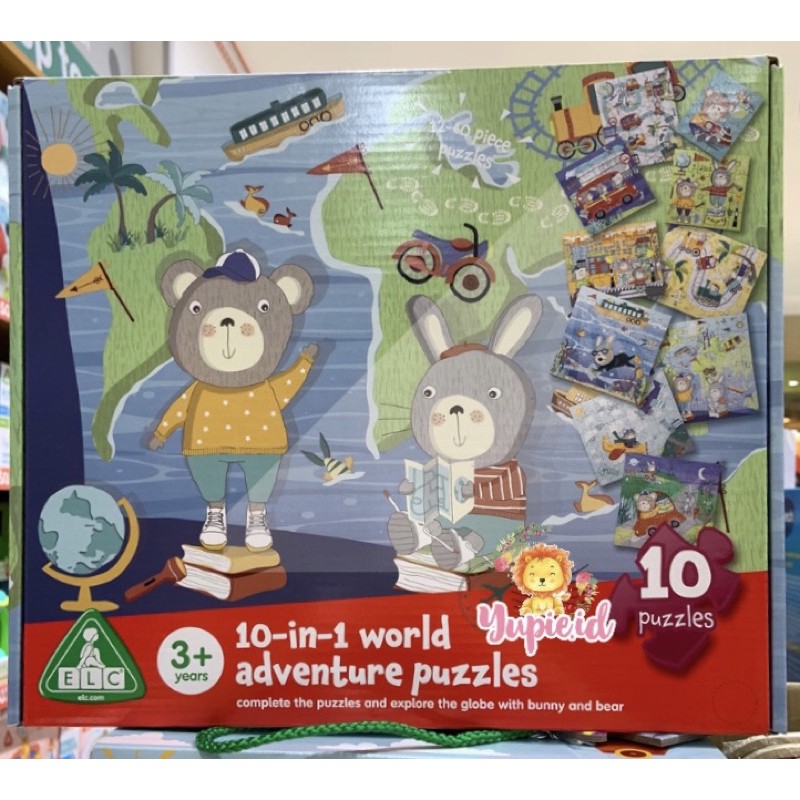 elc 10 in 1 adventures puzzles / unicorn puzzle / day out adventure puzzle
