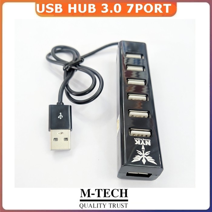 NYK H-02 USB Hub 7 Port - HITAM