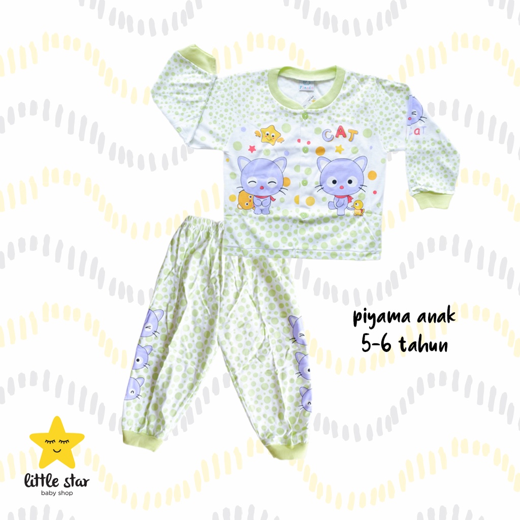 Finaco Piyama Anak | Set Baju Tidru Anak Cowok Cewek | Setelan Piama Anak