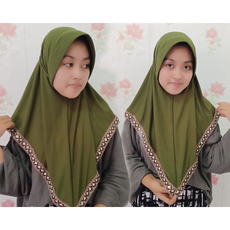 Hijab Instan Ped Tali Ulir Kombinasi Picot Faza