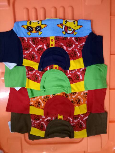 Setelan baju anak pendek 3D karakter giraffe