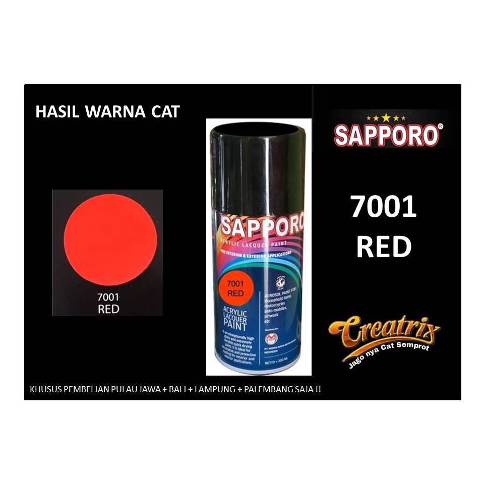 

SAPPORO SPRAY PAINT RED / MERAH STABILO 7001 300 ml