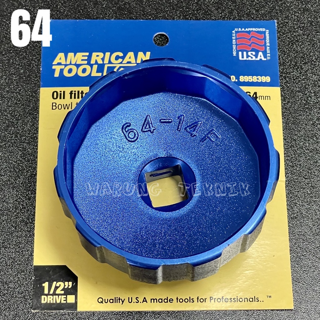 American Tool 64 mm oil filter wrench bowl type kunci filter mangkok