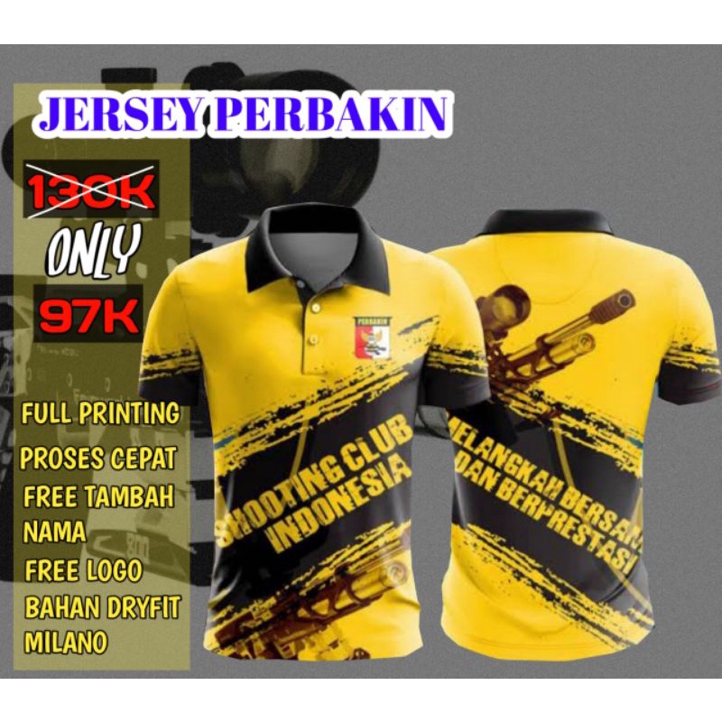BAJU SHOOTER/JERSEY PERBAKIN SHOOTER/BAJU JERSEY TEMBAK FULL PRINTING