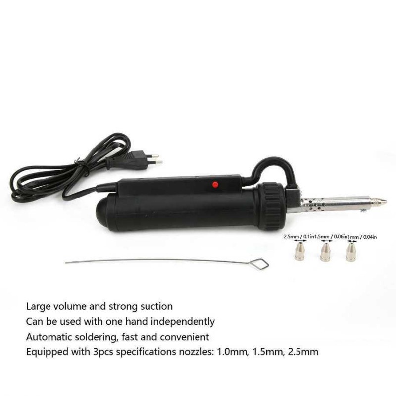 Penyedot Timah Vacuum Solder Sucker Desoldering Suction Pump 3 Nozzle