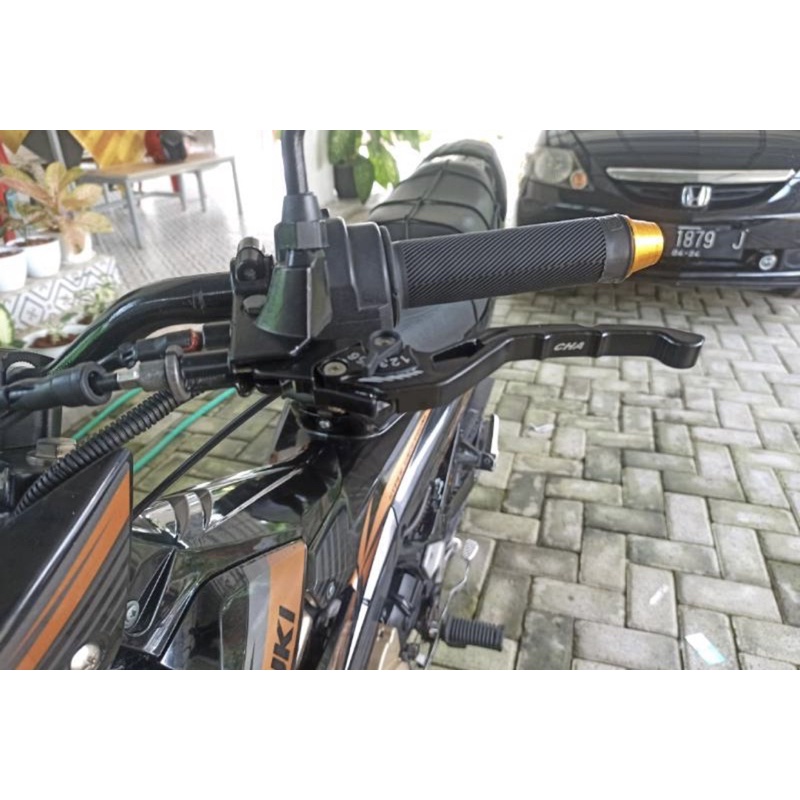 Promo handgrip bulu protaper full black universal semua motor kualitas empuk harga sepasang