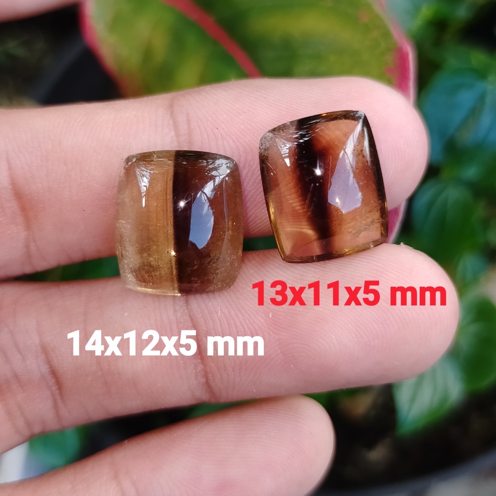 batu kecubung teh antik dua warna natural bkn giok yakut cincin pria akik black opal kalimaya