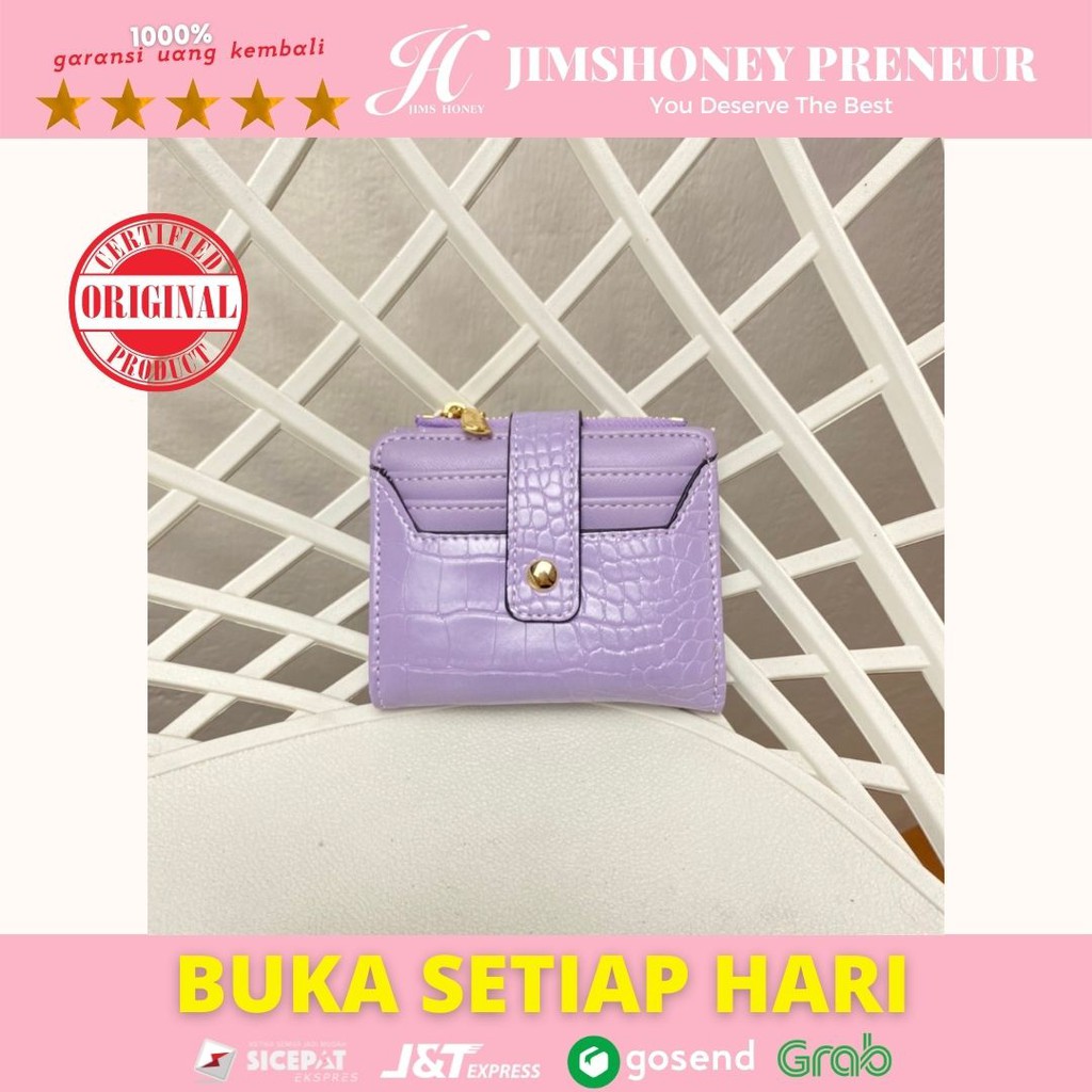 Jims Honey Genie Wallet Dompet Kecil Kartu Wanita Import Murah Simple Croco