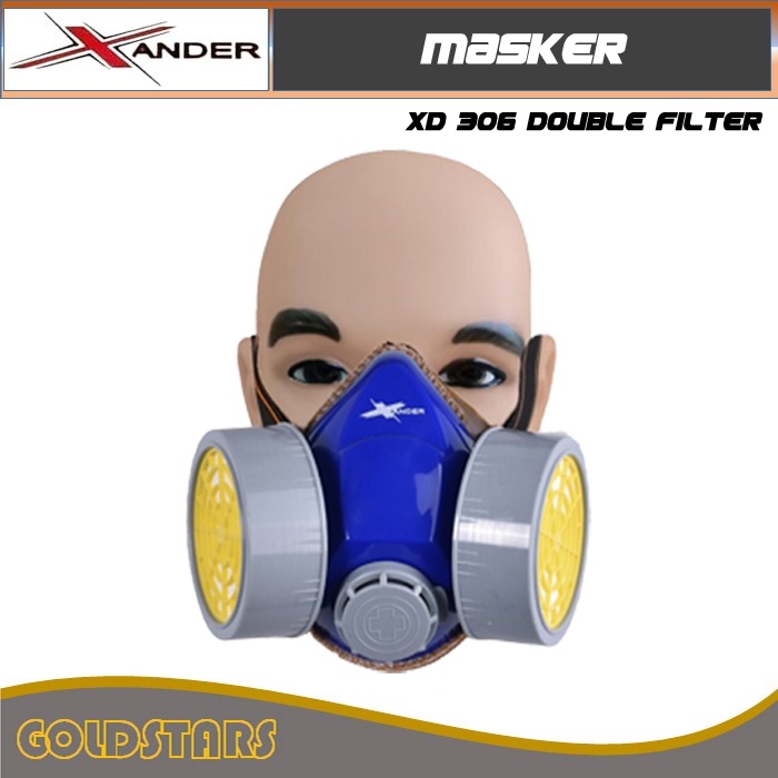 Masker Debu Cat &amp; Kimia Xander Masker Respirator Mask Double Filter