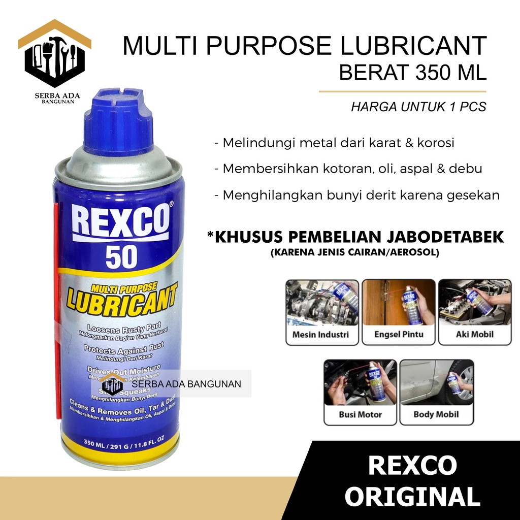 PELUMAS SERBAGUNA REXCO 120 ml 220 ml 350 ml 500 ml REXCO Multi Purpose Degreaser