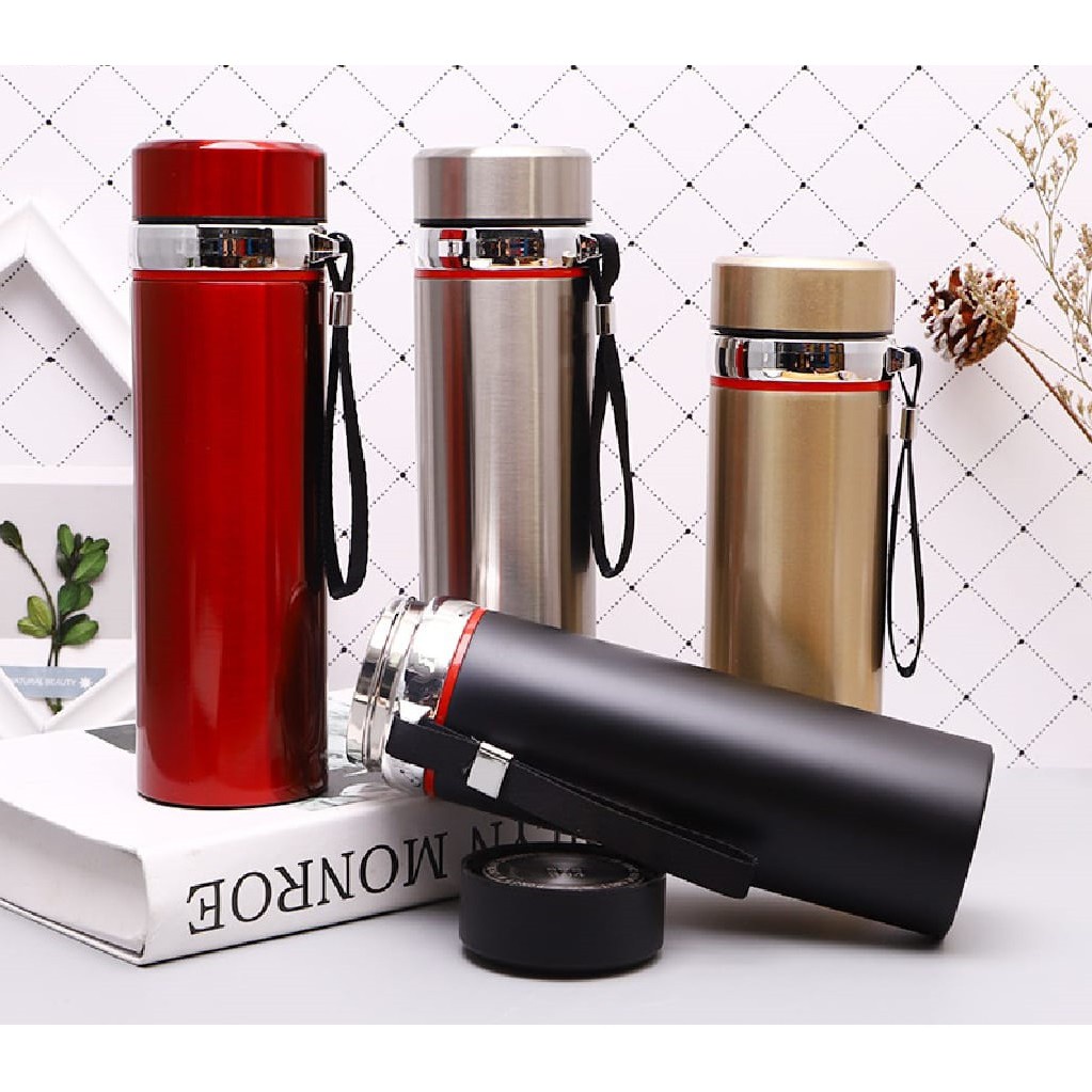 Termos Vacuum Business Cup Stainless Steel 550ml (B88-5)/Tumbler Botol List Emas