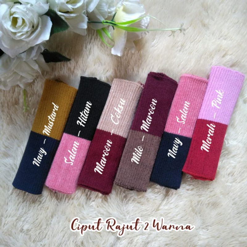 CIPUT RAJUT BANDANA 2 WARNA