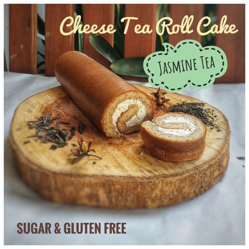 

FLOURLESS KETO DEBM CHEESE TEA ROLL CAKE GLUTEN AND SUGAR FREE BOLU GULUNG