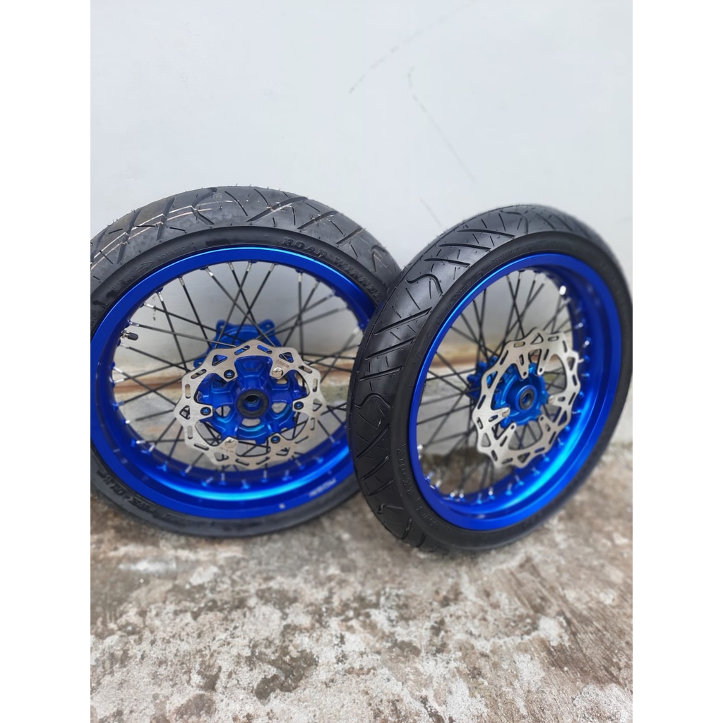 Set Velg Supermoto yamah Wr155 Plus Ban Luar dan Dalam