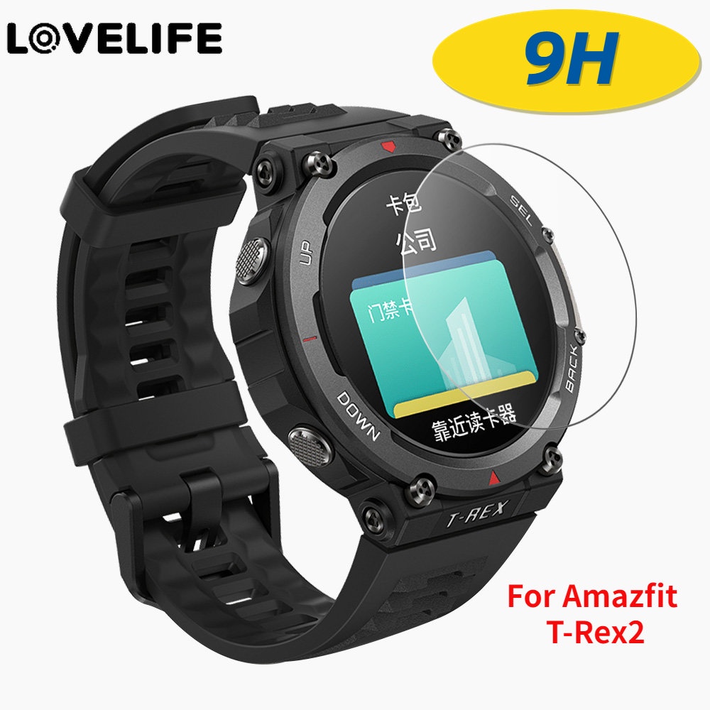 1 / 2pcs Pelindung Layar Tempered Glass 9H HD Untuk Smartwatch Amazfit T-Rex 2