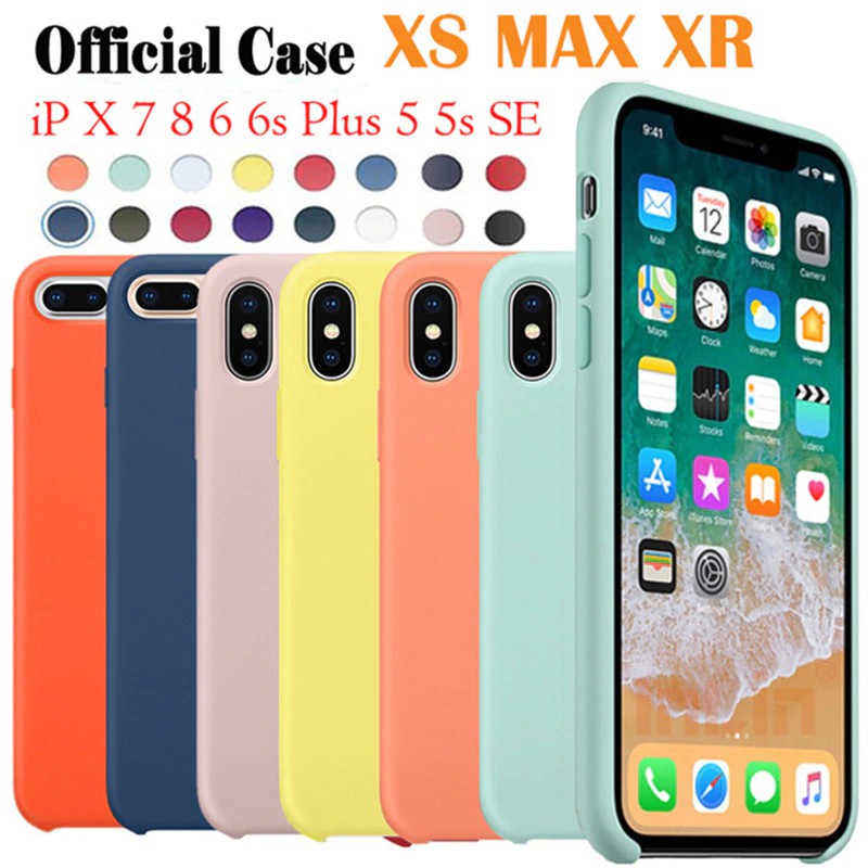 jual Have LOGO Original Official Style Silicone Case For iPhone X XS