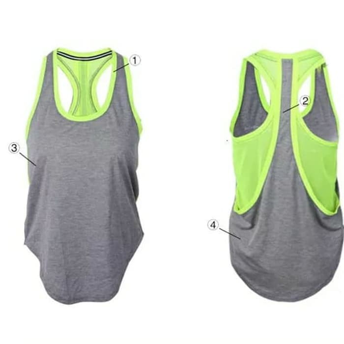 Tanktop Rompi Olahraga Wanita Tank Top Baju Senam Sport Gym Fitnes 115