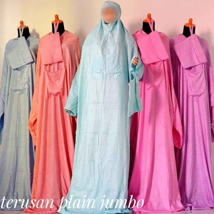 Termurah Mukena New Arafah / Mukena Lebaran 2020 Terbaru YS385  Terusan Plain Colour Bahan Rayon