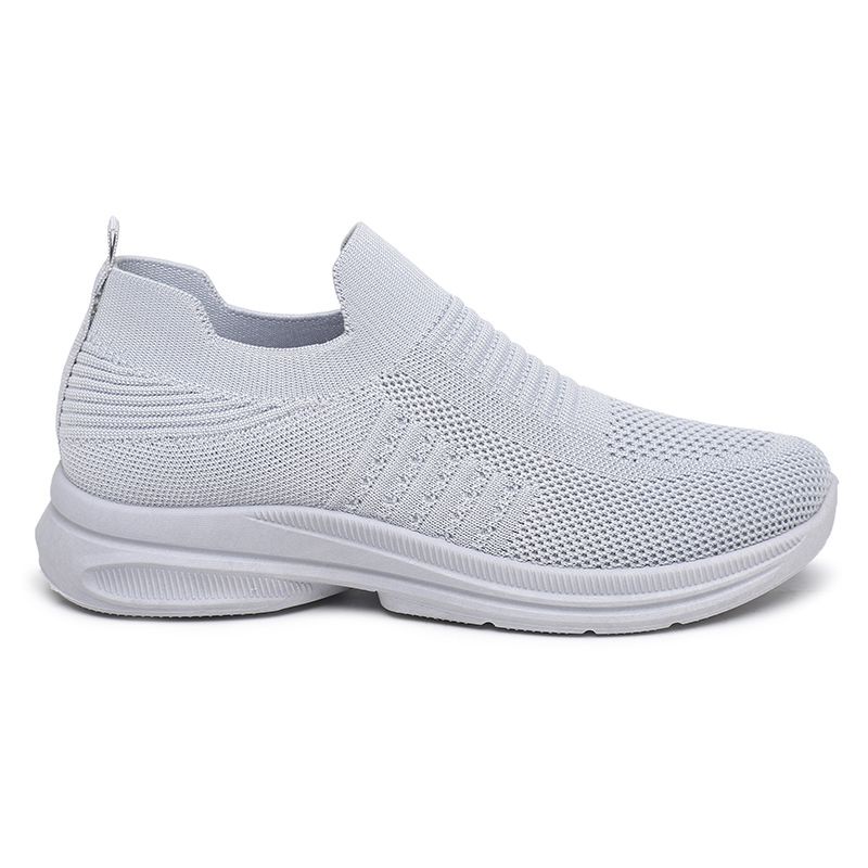 [GROSIR][COD] SEVEN_DAY SEPATU RAJUT SLIP ON WANITA OLAHRAGA TANPA TALI SPORT SHOES ABU A-6613