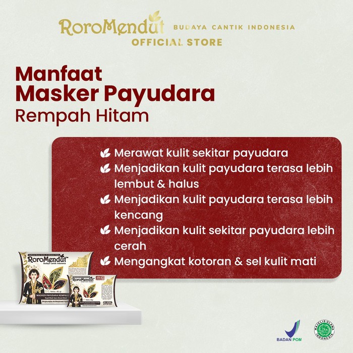 Masker Payudara Pembesar Pengencang - Roro Mendut