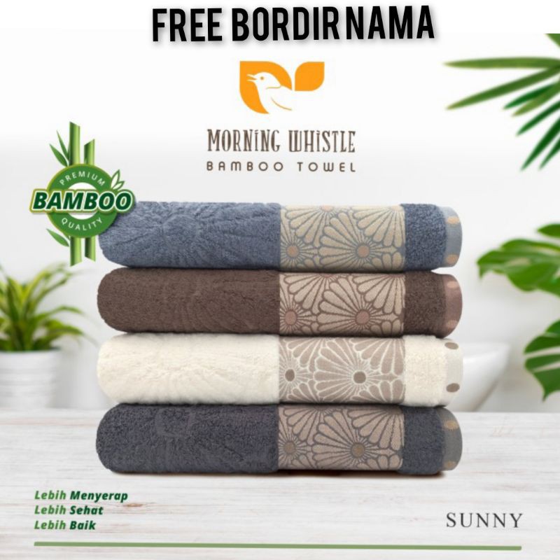 handuk morning whistle 70x140 free bordir nama by terry palmer