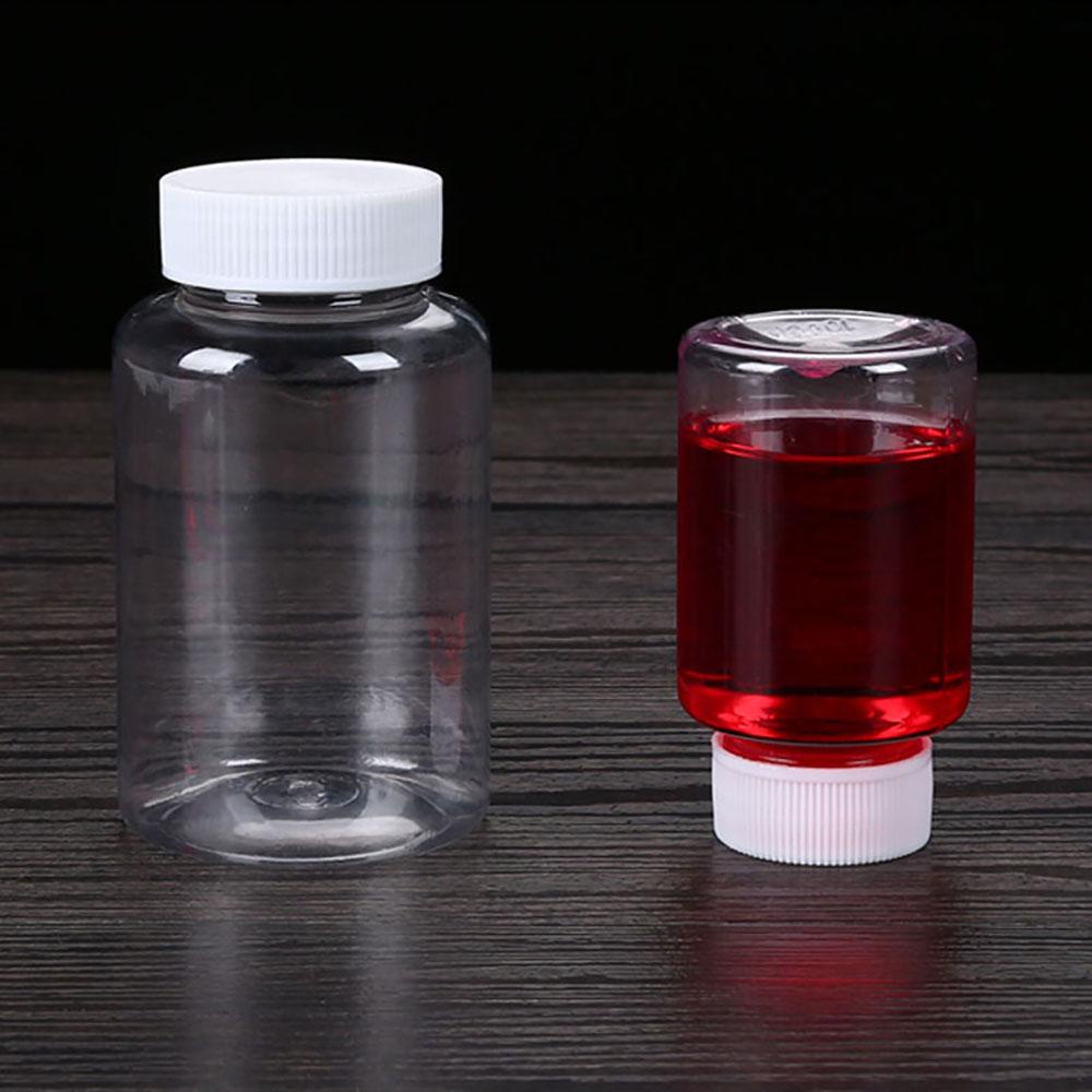 [Elegan] Botol Wadah Portable PET Pill Container Wadah Bubuk Wadah Kimia Plastik Botol Segel