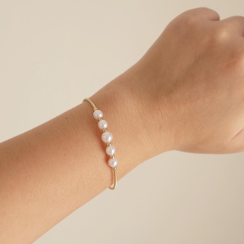 Ark.co - CHANTE pearl bangle gelang tangan mutiara minimalis simple