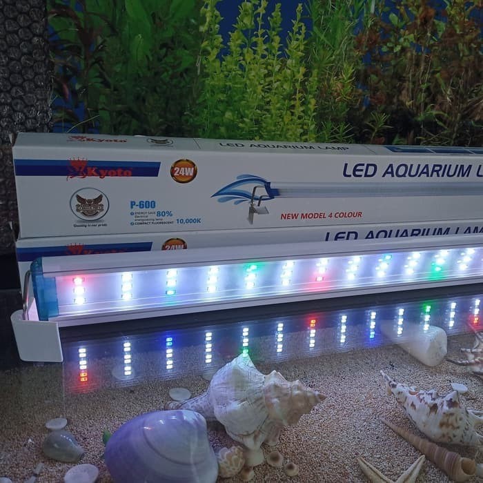 Lampu LED Aquarium 60 cm - 80 cm 4 warna KYOTO P 600 24W