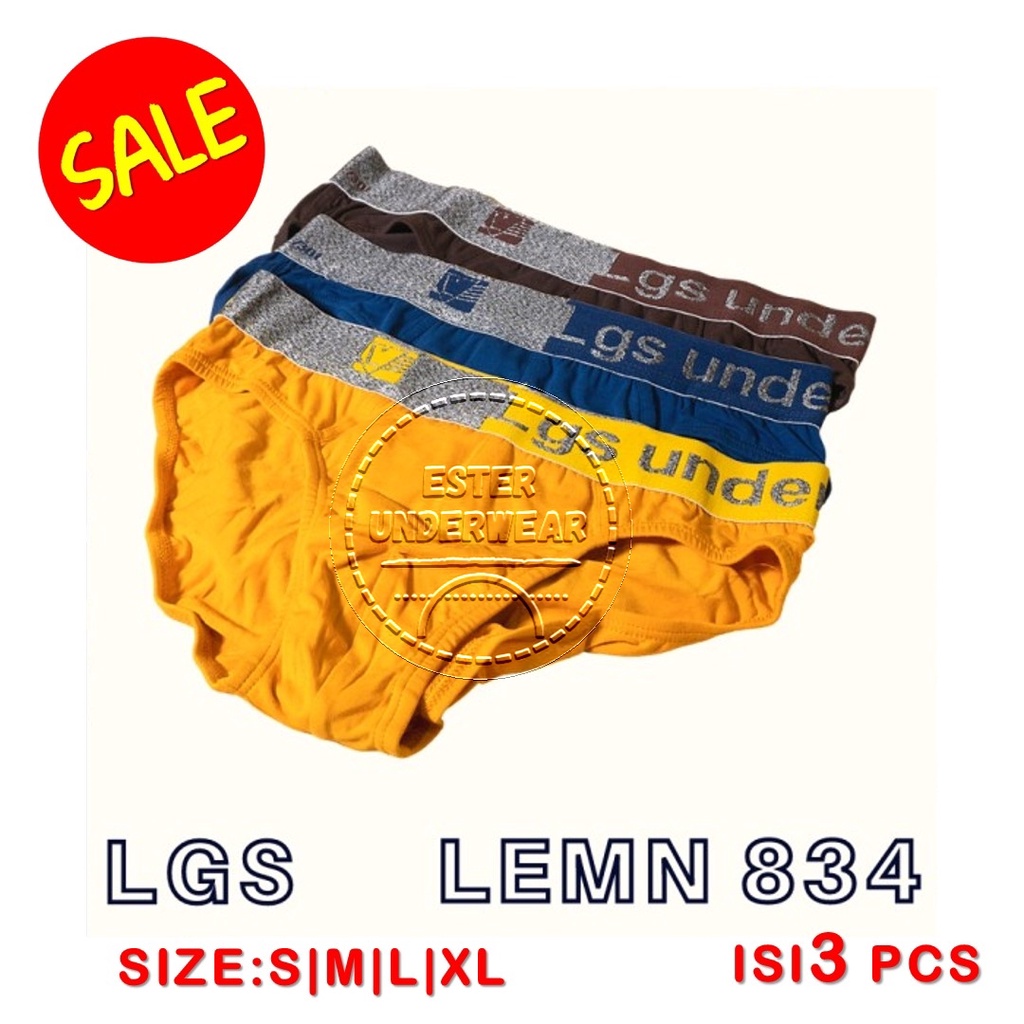 Celana Dalam Pria LGS 834 ISI 3 PCS | Brief Exclusive