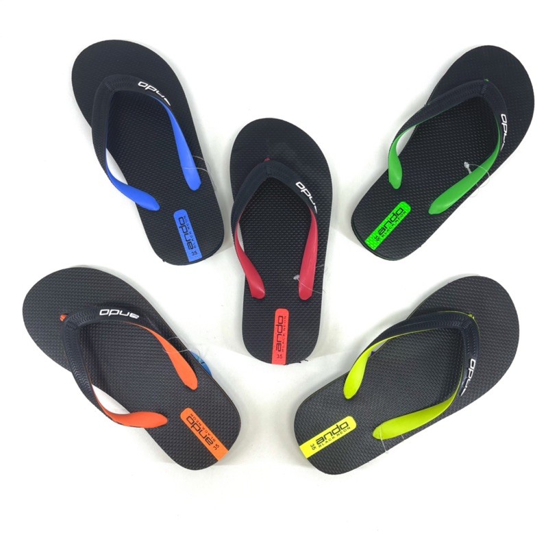 Sandal Jepit Anak Laki Laki ANDO BLACK NEON (33-37)