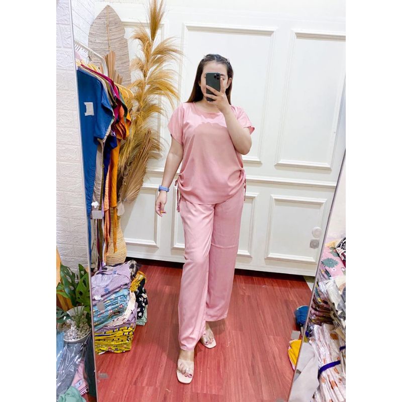 DAILY SET PAJAMAS POLOS LENGAN PENDEK / BABYDOLL / BAJU TIDUR