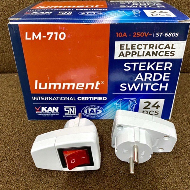 STEKER ARDE SWITCH 10A - 250 VOLT ST-6805 MERK LUMMENT