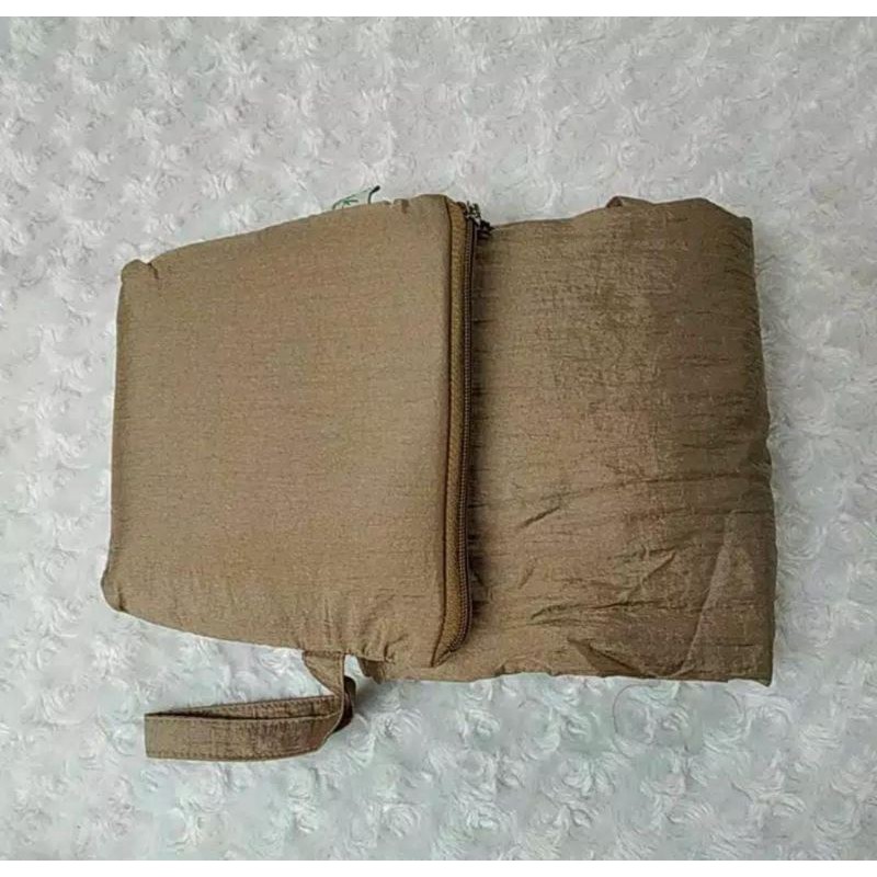 Mukena Traveling Jumbo Cokelat Adem Polos