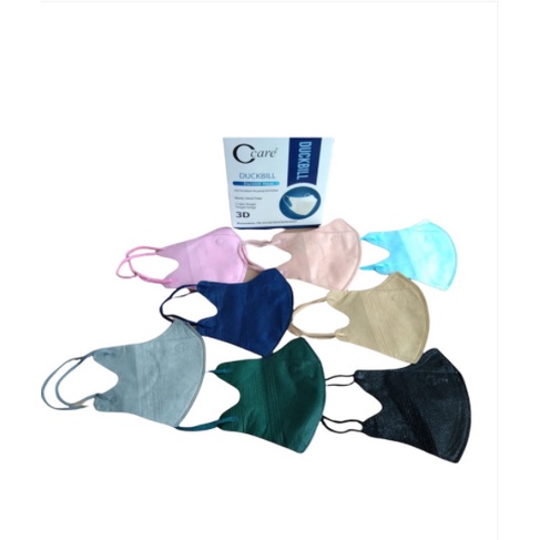 MASKER DUCKBILL DEWASA CCARE 3 PLY WARNA ISI 50 PCS [SWEETSPACE]