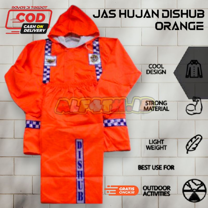 Jas Hujan DISHUB ORANGE / Jas Hujan Setelan